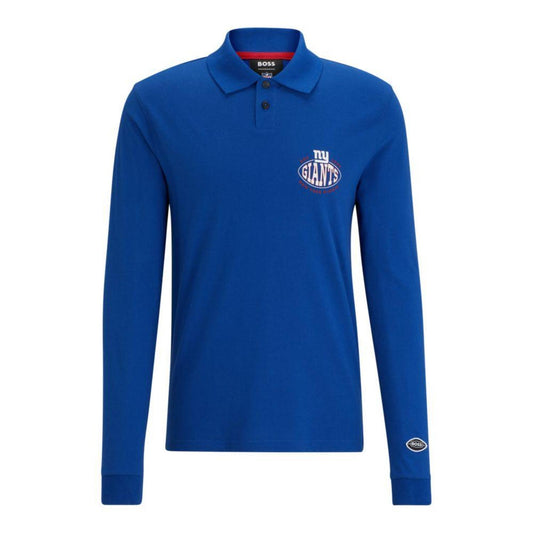 BOSS x NFL long-sleeved polo shirt with collaborative branding