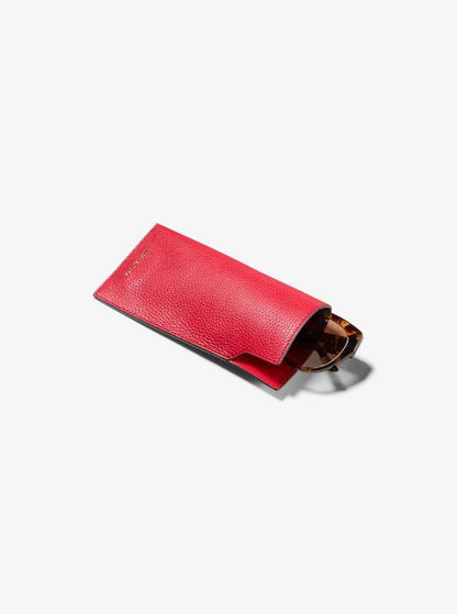 Jet Set Pebbled Leather Sunglass Case