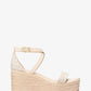 Serena Signature Logo and Leather Wedge Sandal
