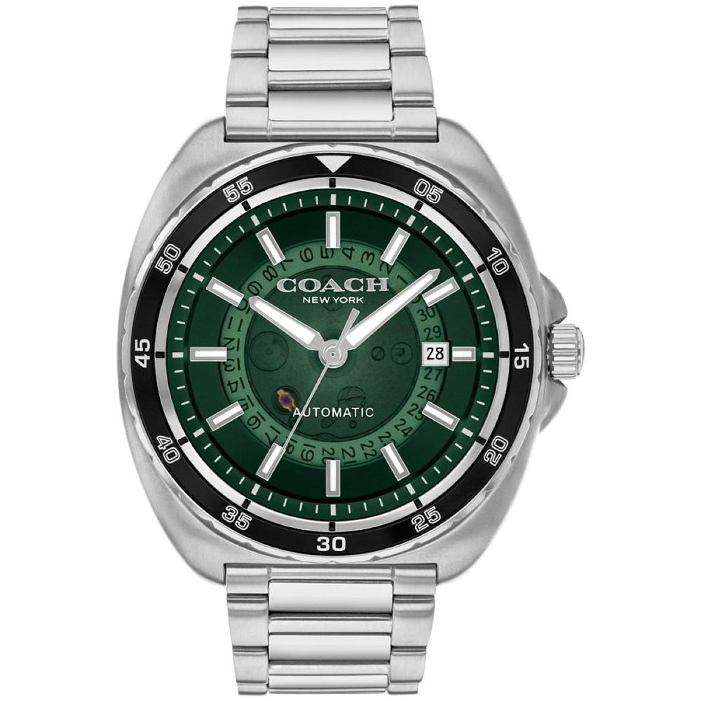 Men's Silver Charter Stainless Steel Watch 44.5mm