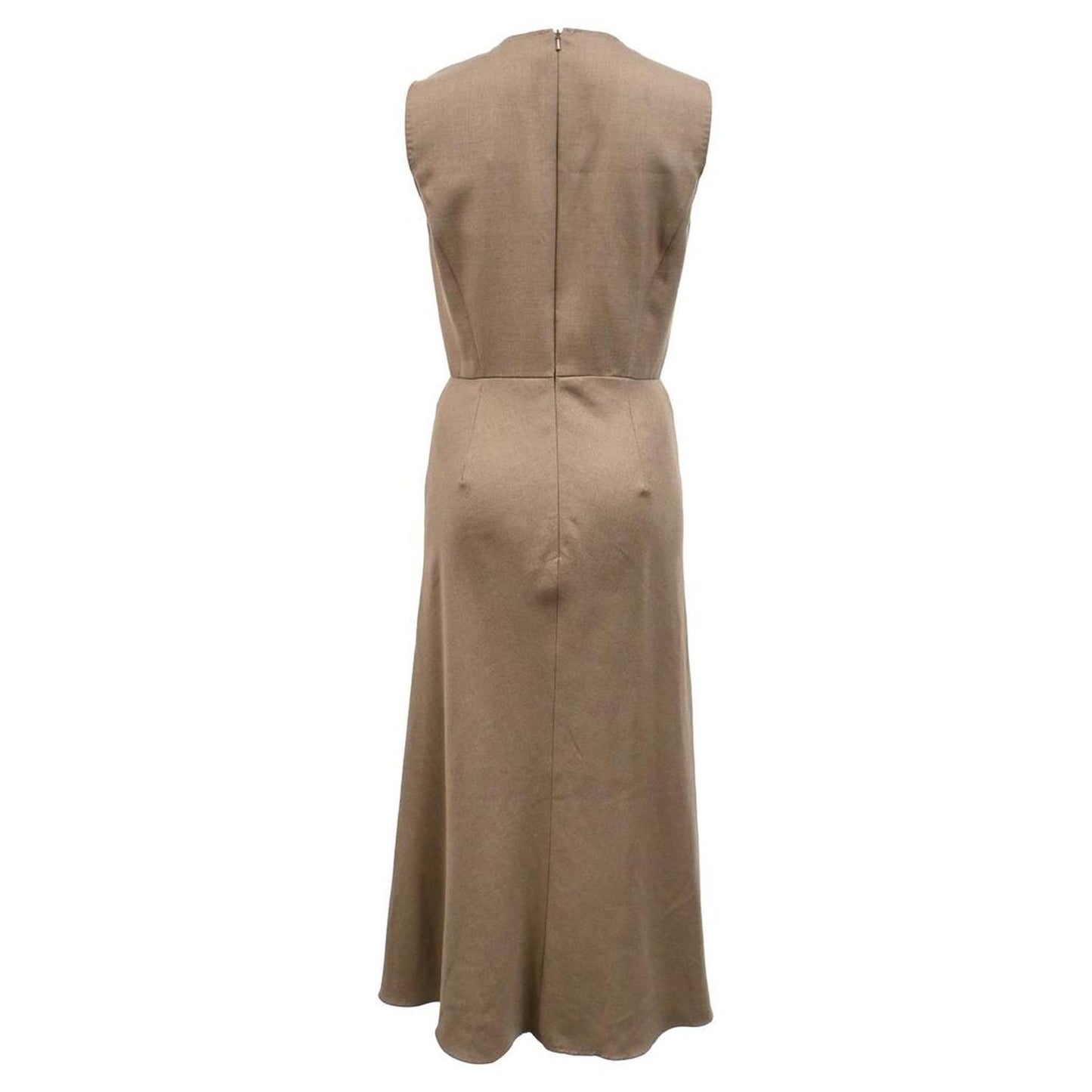 Ural Midi Dress In Brown Wool