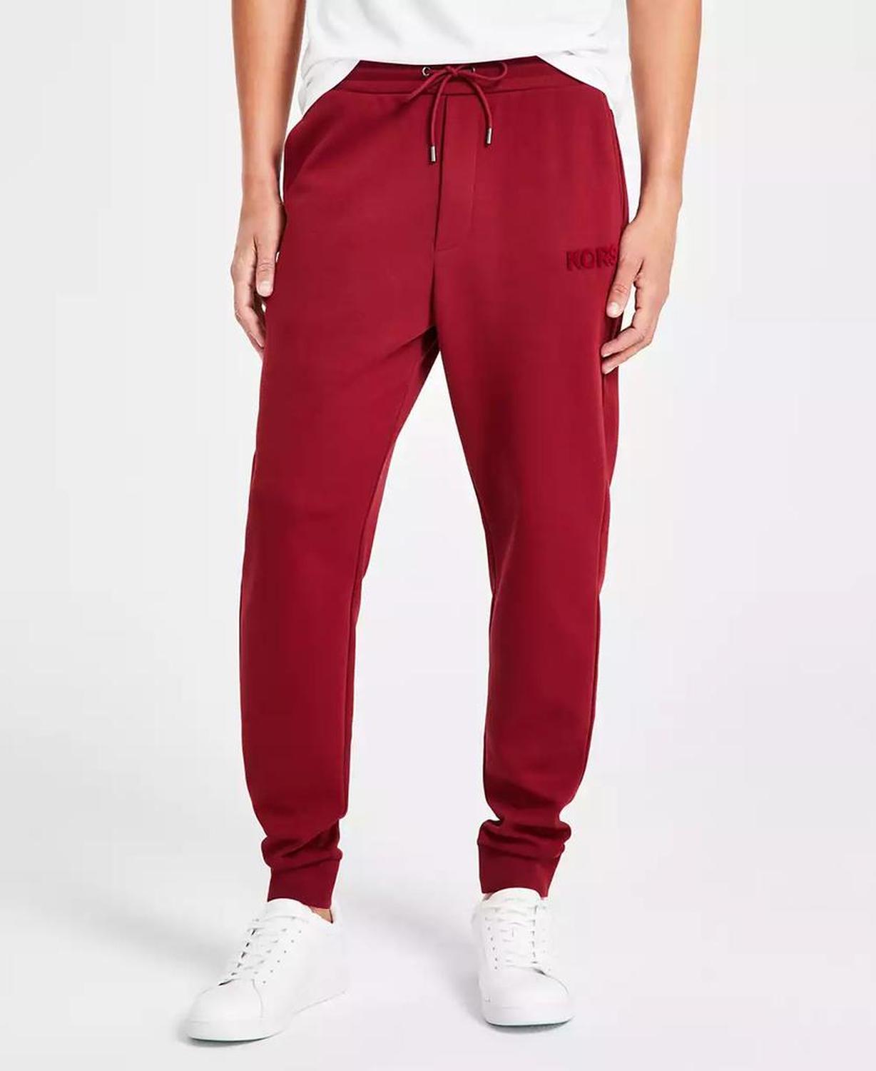 Men's Textured-Logo Jogger Pants