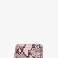 Jet Set Small Snake Embossed Leather Zip-Around Wallet