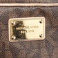 Michael Kors Beige/brown Signature Coated Canvas And Leather Mini Camera Crossbody Bag