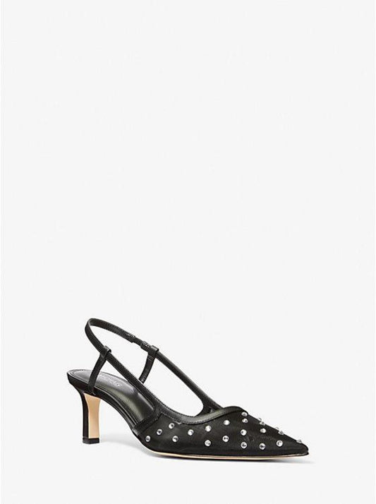 Alora Crystal Embellished Mesh Slingback Pump