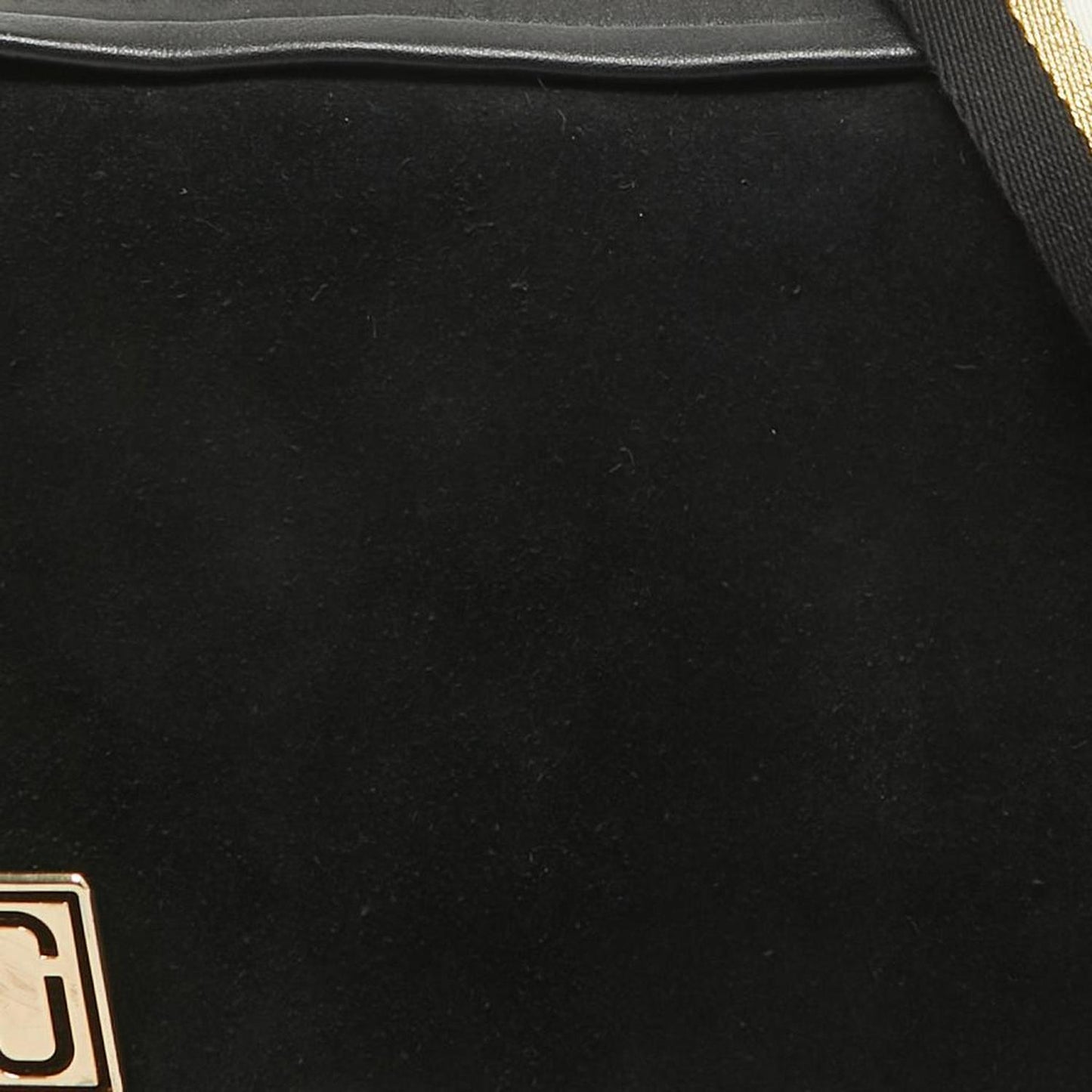 Marc Jacobs Black Suede And Leather Squeeze Crossbody Bag