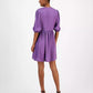 Women's Dorena Solid-Color Elbow-Sleeve A-Line Dress