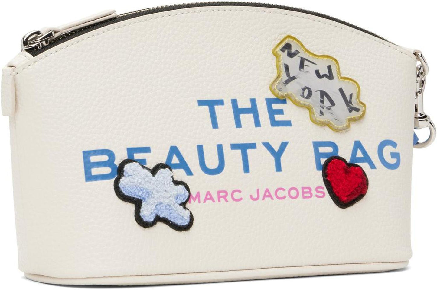 White 'The Sticker Patch Beauty Bag' Cosmetic Pouch