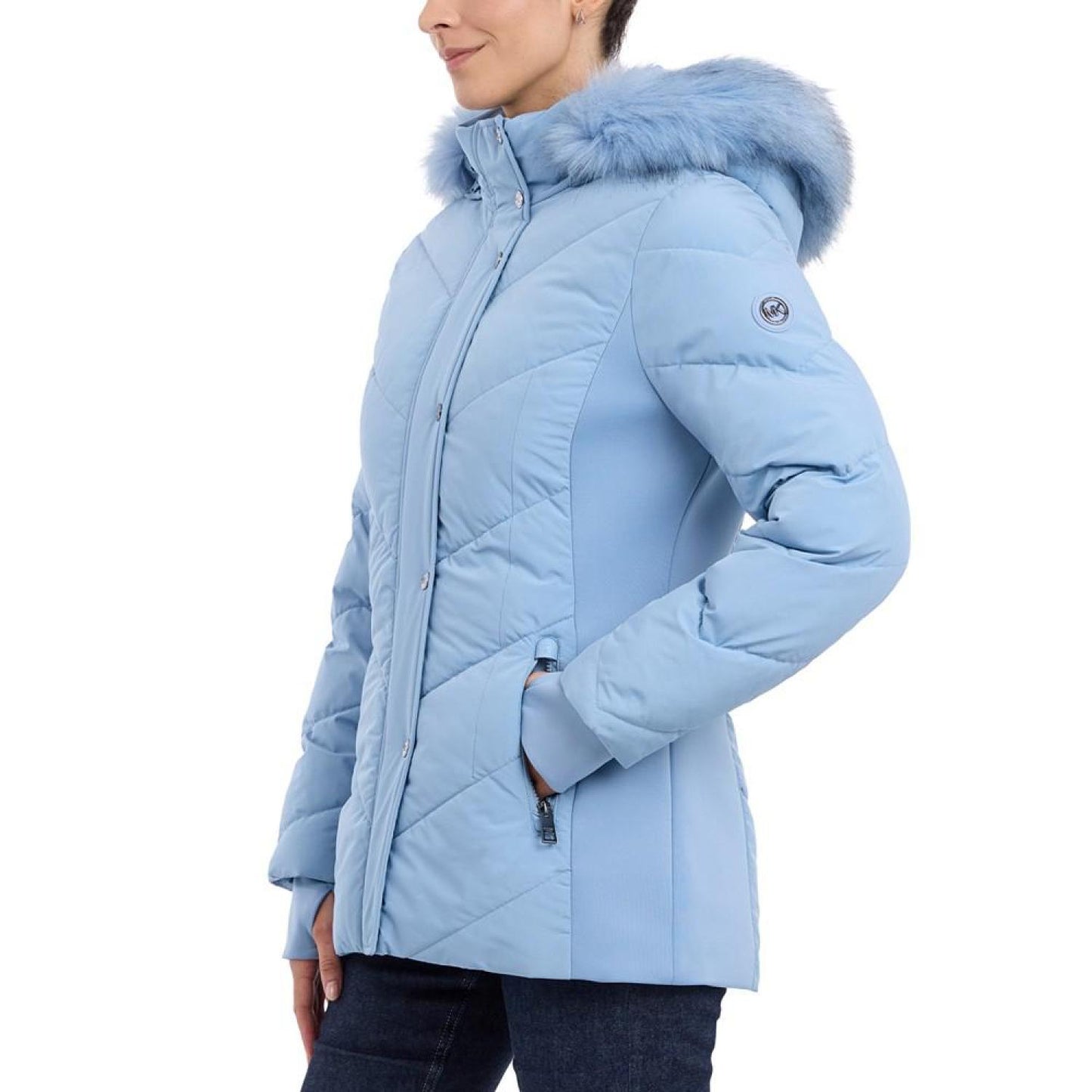 Women's Faux-Fur-Trim Hooded Puffer Coat, Created for Macy's