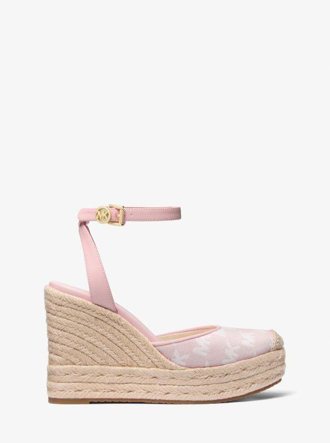Larissa Logo Jacquard Espadrille Wedge