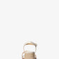 Mandy Signature Logo and Leather Sandal