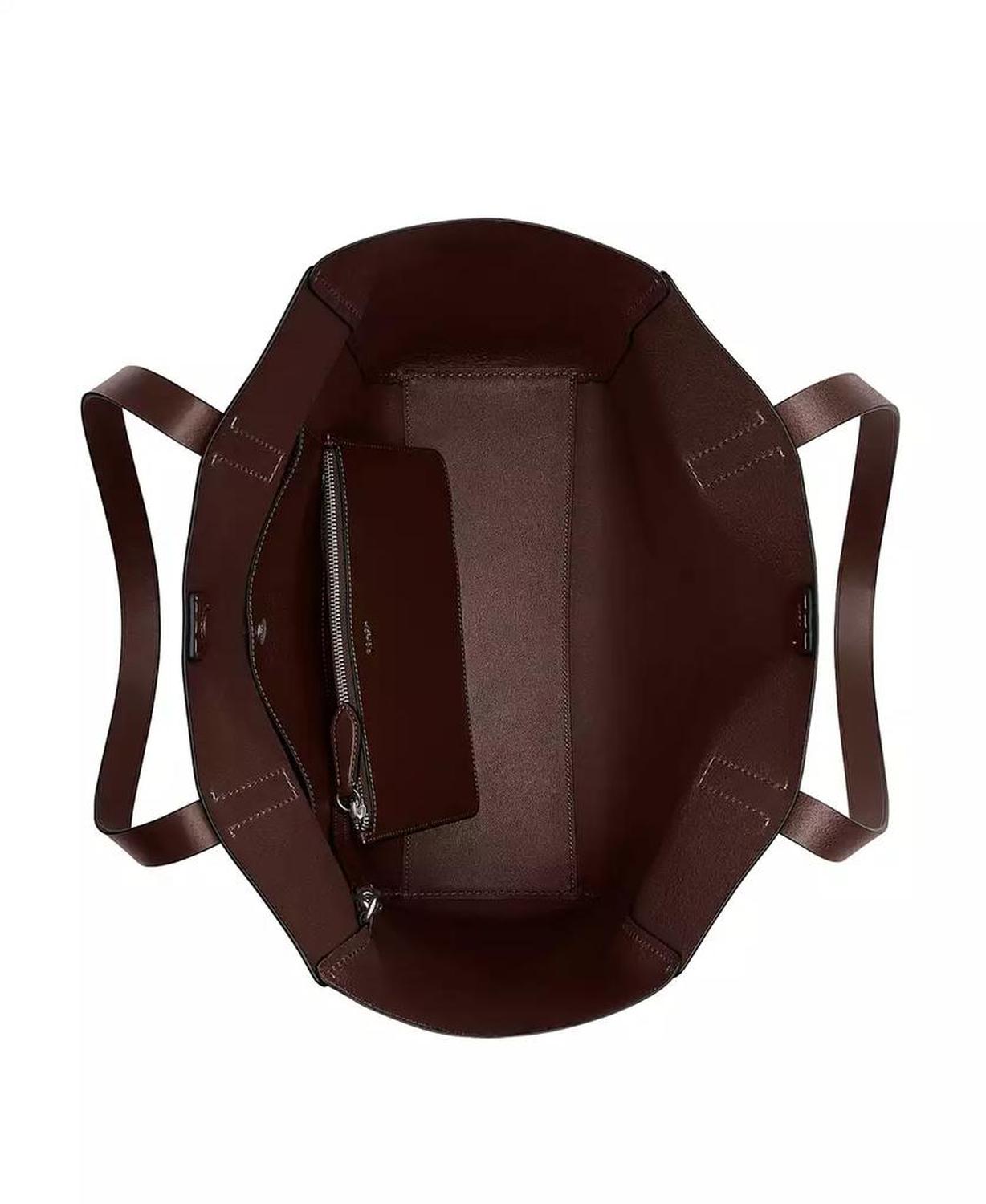 Men's Natural Grain Leather Tote Bag