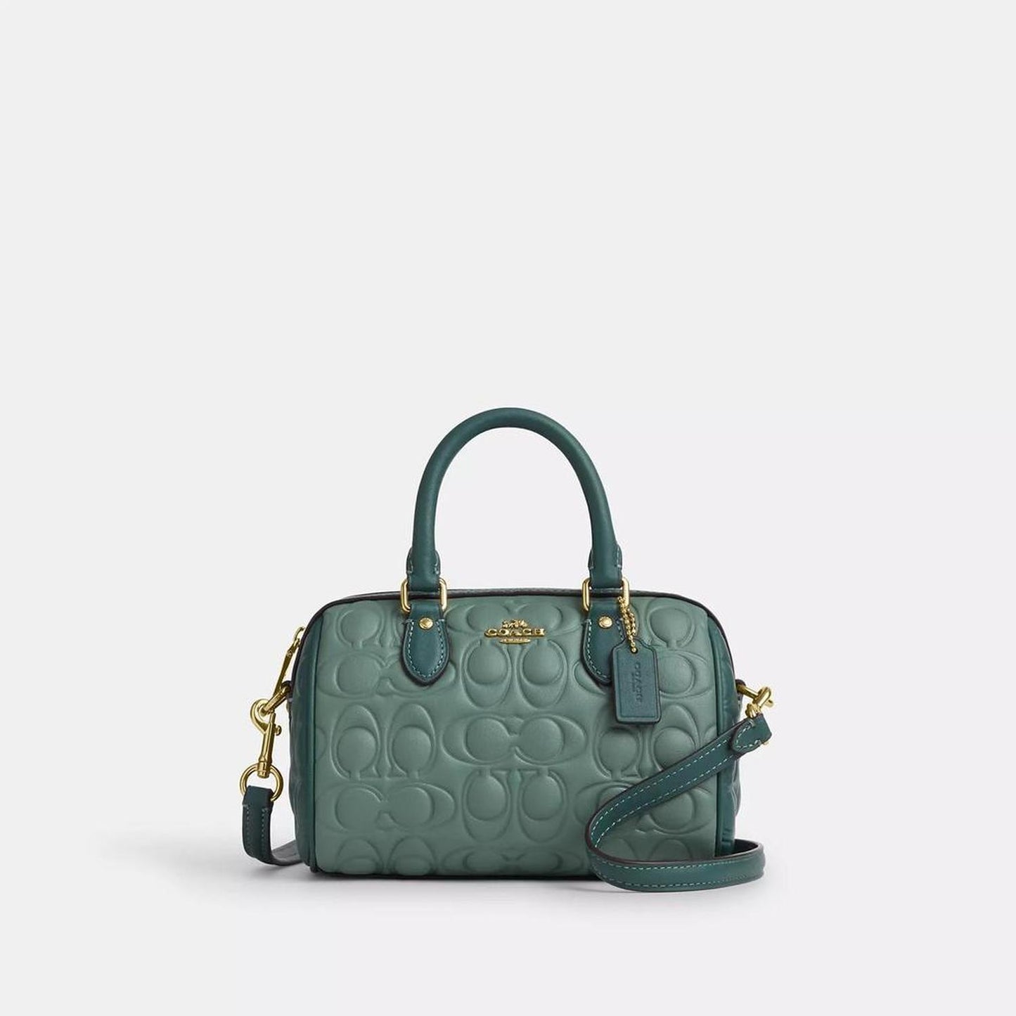 Mini Rowan Crossbody Bag In Blocked Signature Leather