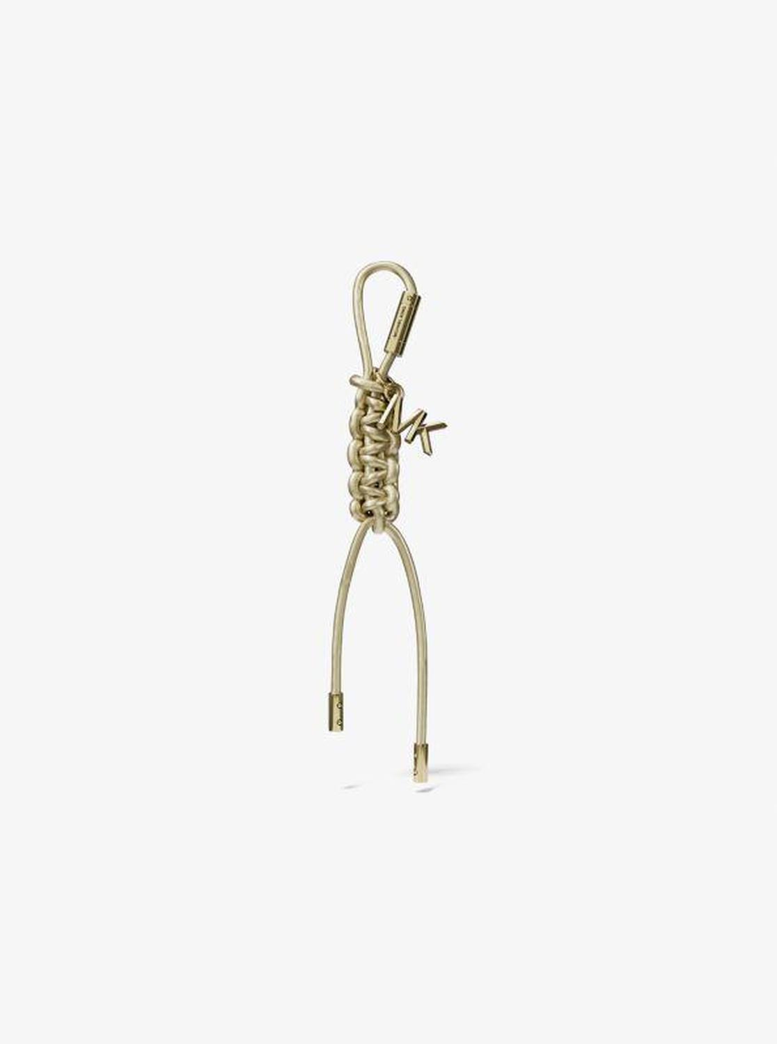 Gold-Tone and Metallic Braided Cord Bag Charm