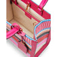 Manhattan Striped Woven Straw Small Tote