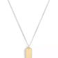Two-Tone Signature Hangtag Pendant Necklace