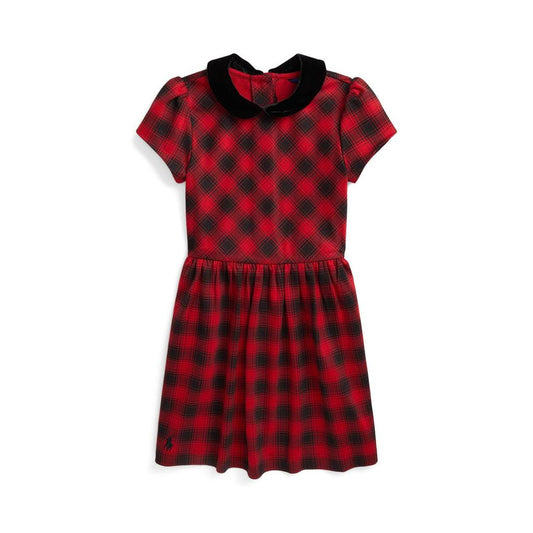 Buffalo Check Stretch Ponte Dress (Toddler/Little Kids)