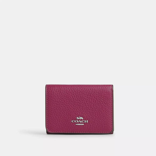 Card Holder Wallet In Signature Canvas With Bow Print