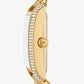 Mini Emery Animal Pavé Gold-Tone Curb Link Watch