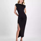 Women's Off-The-Shoulder Slit Maxi Dress