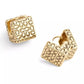 Signature Quilted Cube Huggie Earrings