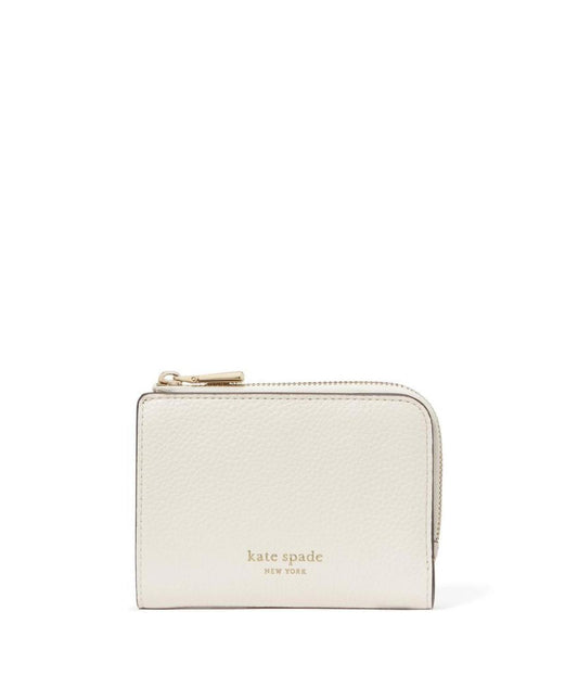 Ava Colorblocked Pebbled Leather Zip Bifold Wallet