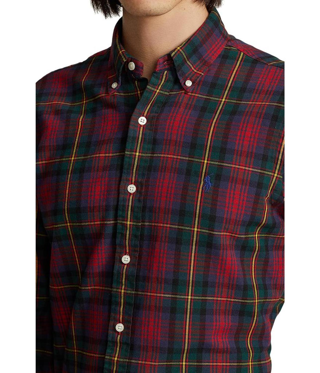 Classic Fit Plaid Oxford Shirt