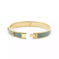 Signature Faux Stone Tea Rose Enamel Bangle Boxed Bracelet
