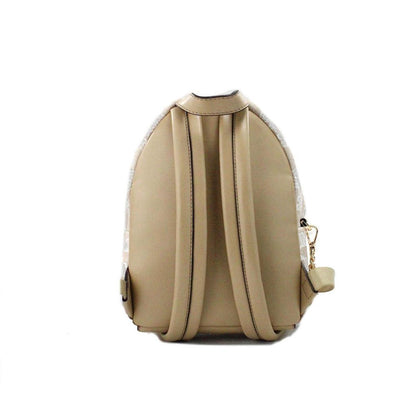 Michael Kors Maisie Mini Camel Signature Canvas 2-n-1 Card Case Backpack Women's Bag