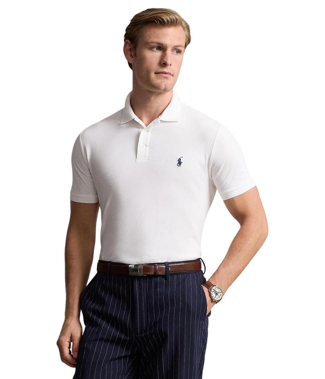 Classic Fit Stretch Mesh Polo Shirt