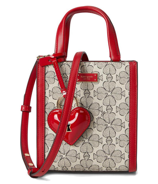 Spade Flower Coated Canvas Vday Spade Flower Coated Canvas Manhattan Mini Tote