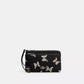 Double Zip Wallet With Bow Print