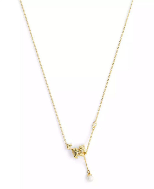 Gold Plated Signature Cat Pendant Necklace