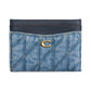 Essential Denim Card Case with Quilting