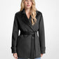 Wool Blend Belted Wrap Coat