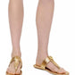 Dual Metallic Leather T Sandals