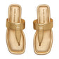 Dual Metallic Leather T Sandals