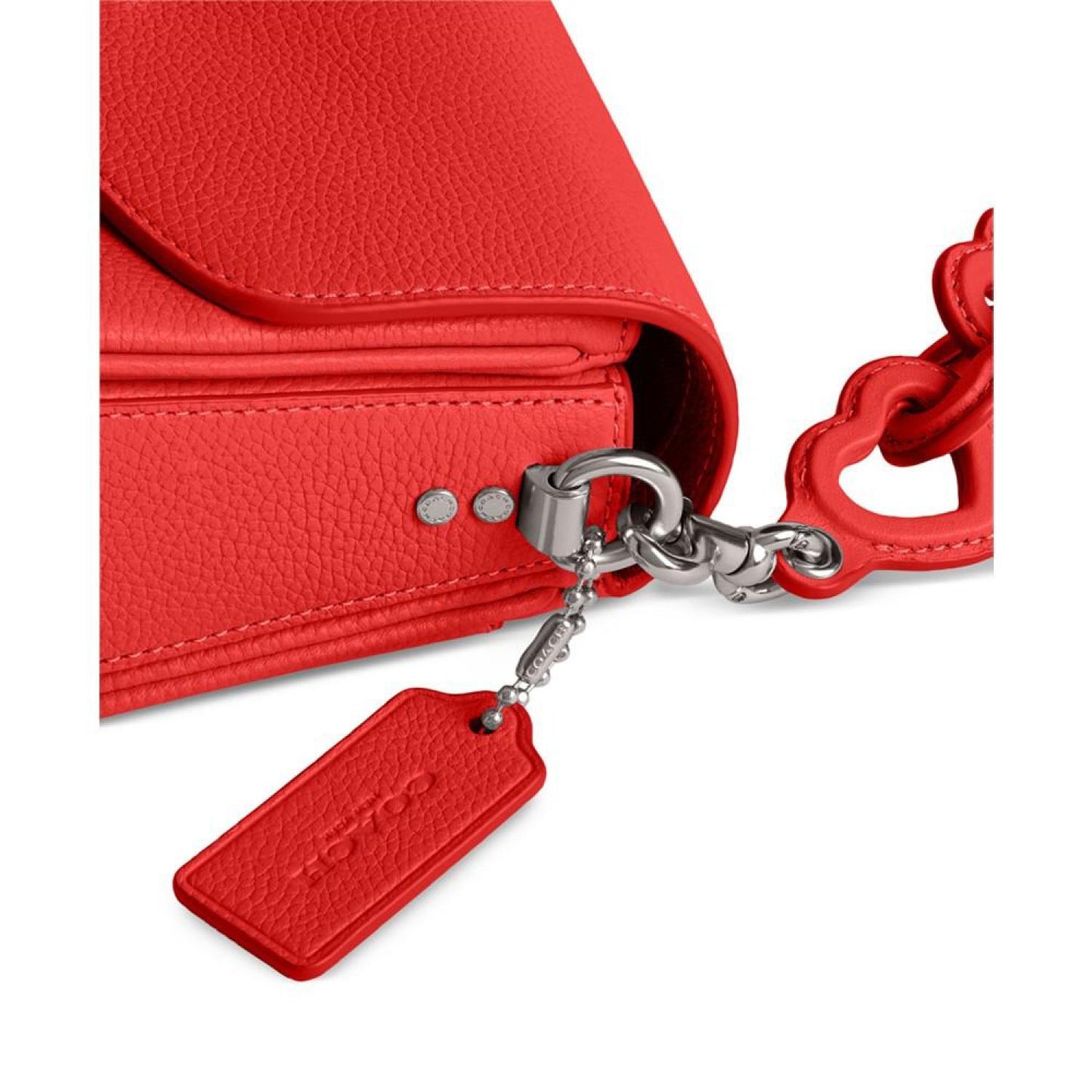 Polished Pebble Leather Cassie Crossbody 19 with Heart Strap