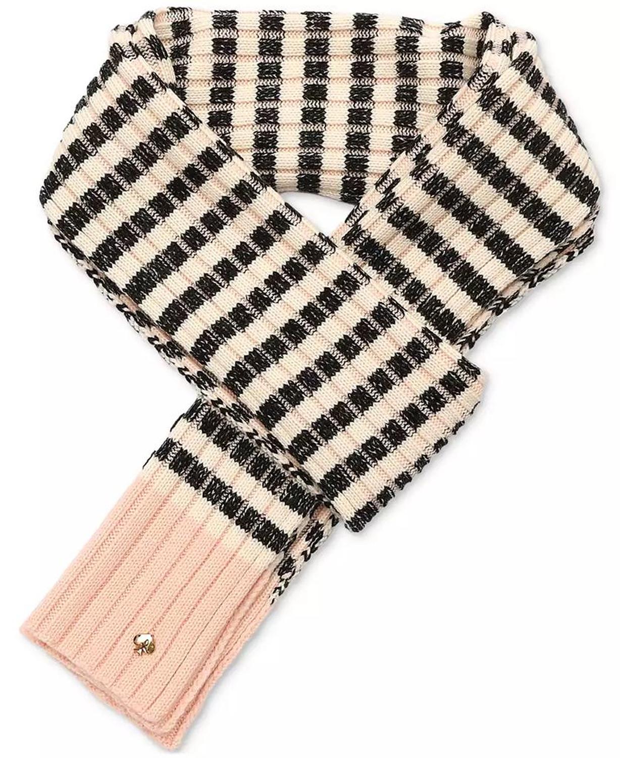 Striped Ribbed Scarf