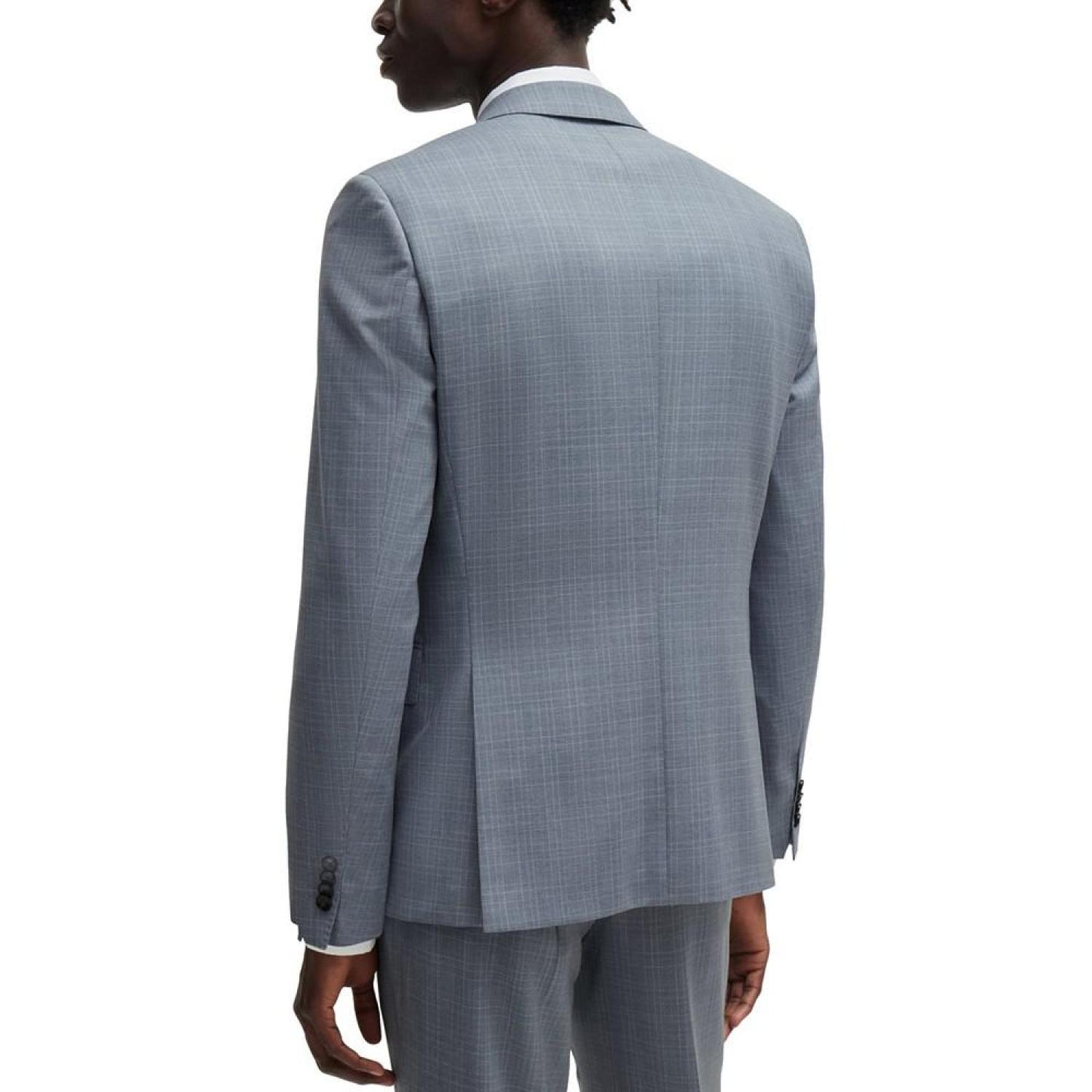 Men's Checked Serge Slim-Fit Suit