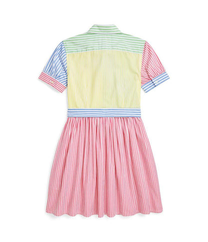 Striped Cotton Fun Shirtdresss (Big Kid)