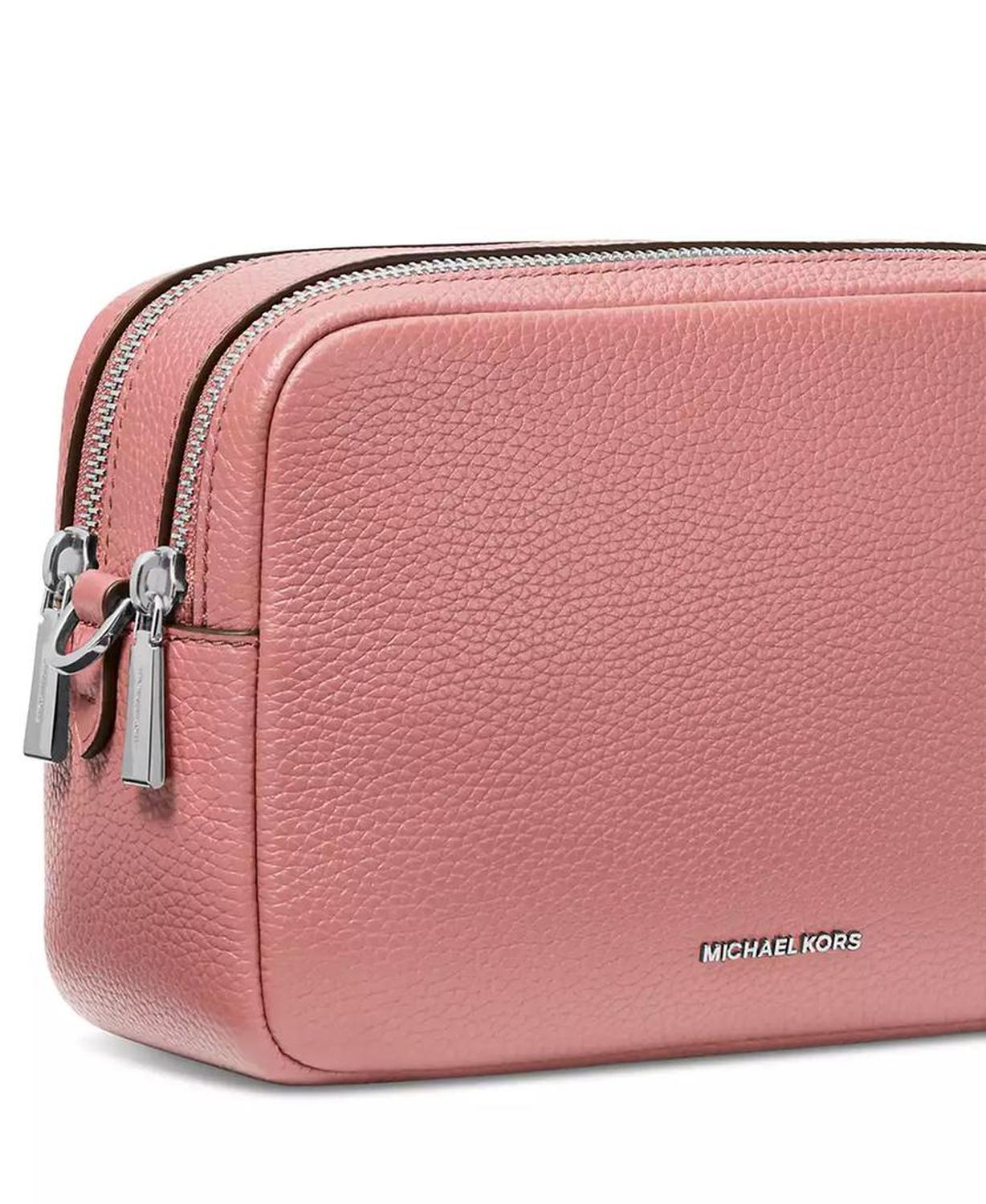 Bryant Medium Leather Double Zip Chain Camera Crossbody