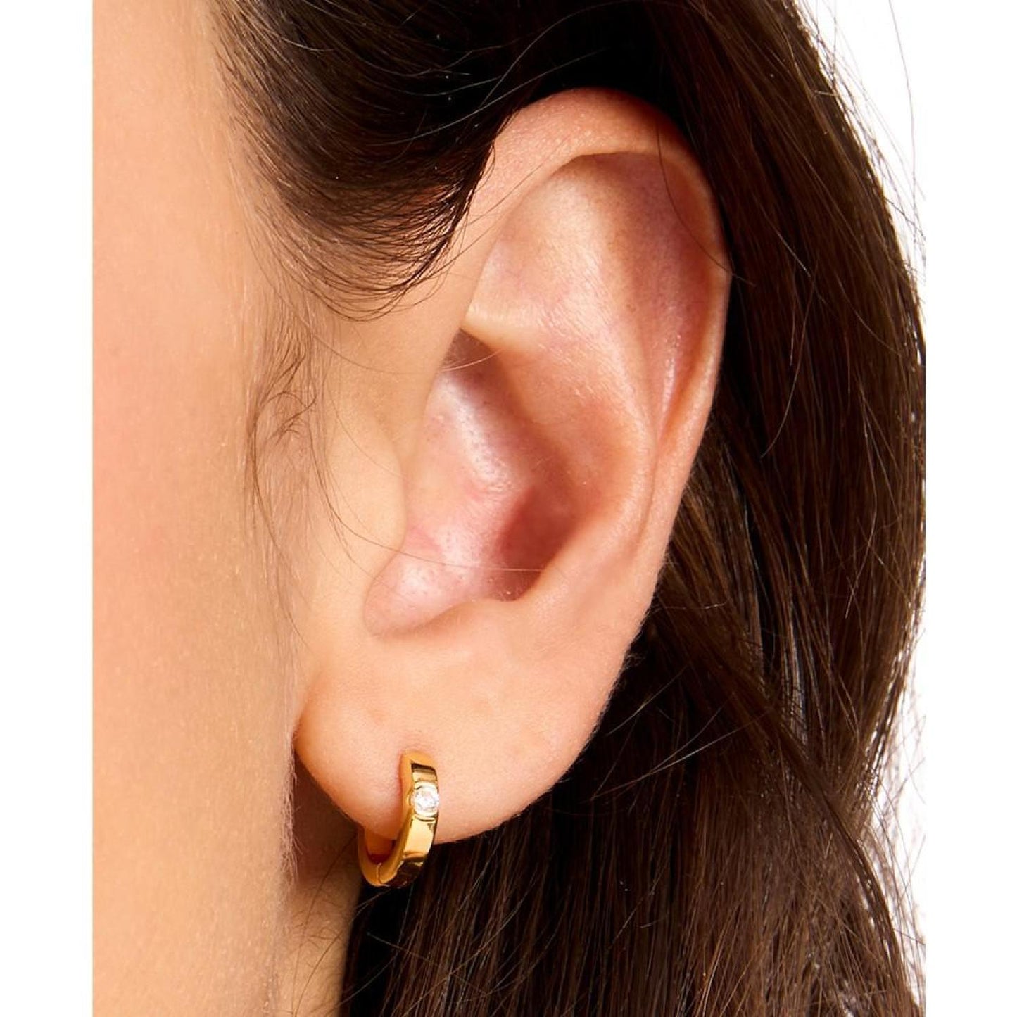 Meant To Be Diamond Accent Huggie Earrings