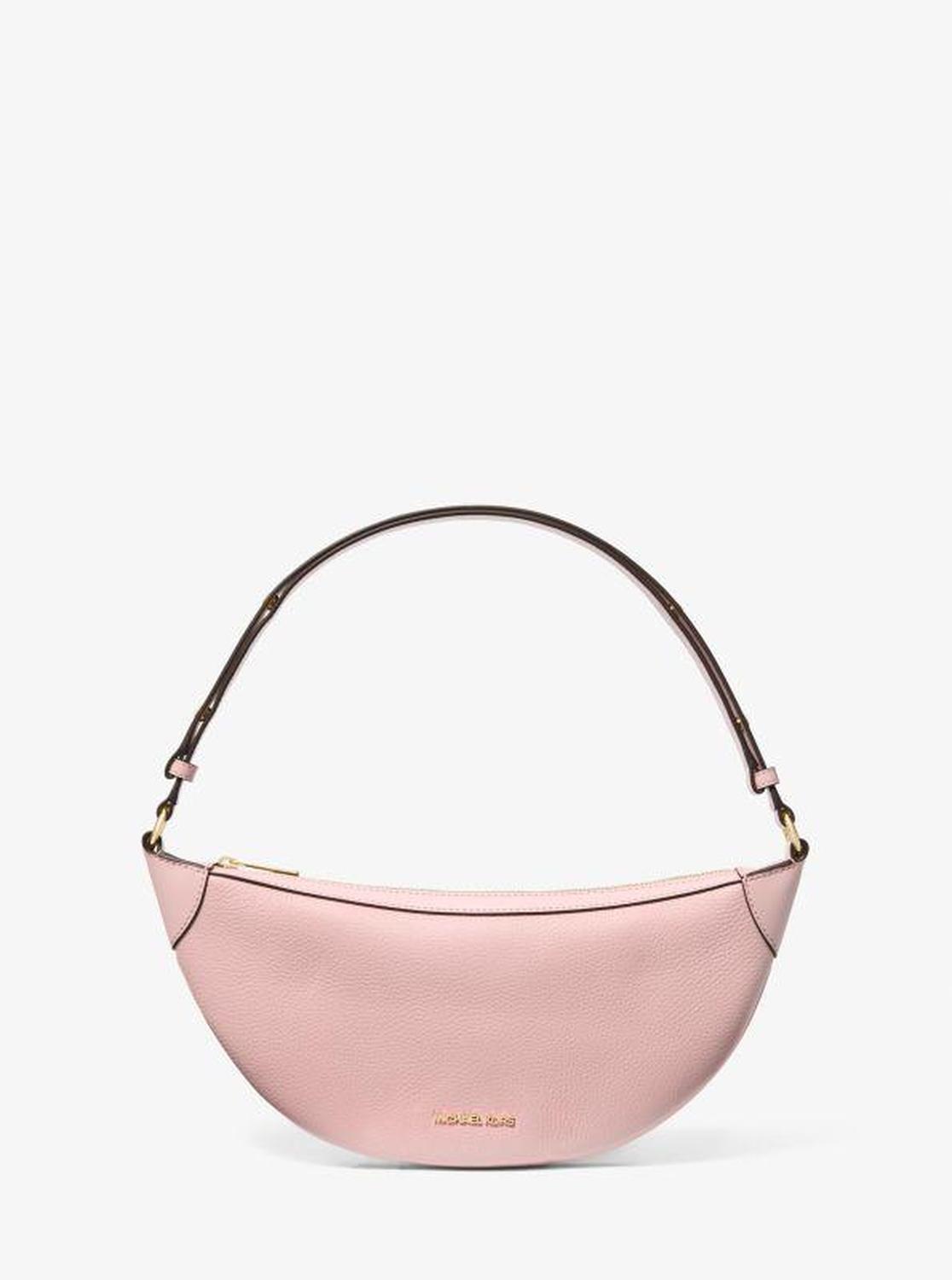 Hollis Medium 2-in-1 Pebbled Leather and Logo Jacquard Shoulder Bag