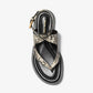 Irene Snake Embossed Leather Wrap Sandal
