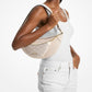 Hollis Medium 2-in-1 Pebbled Leather and Logo Jacquard Shoulder Bag