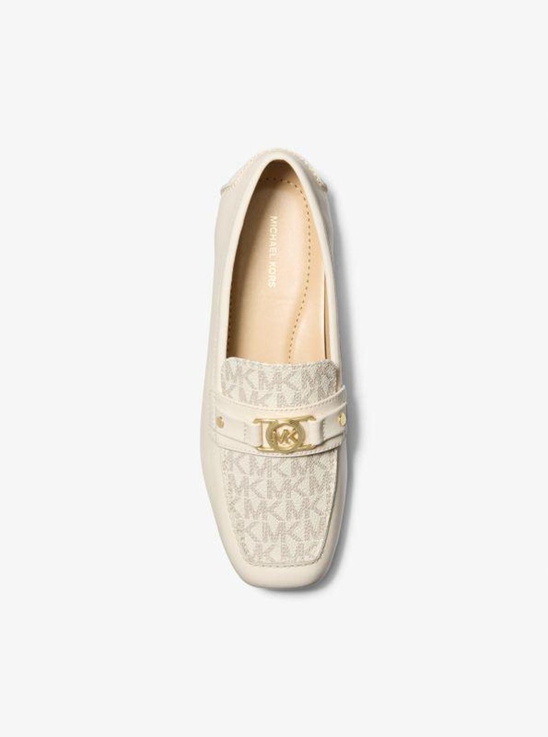 Mandy Leather and Signature Logo Moccasin Loafer
