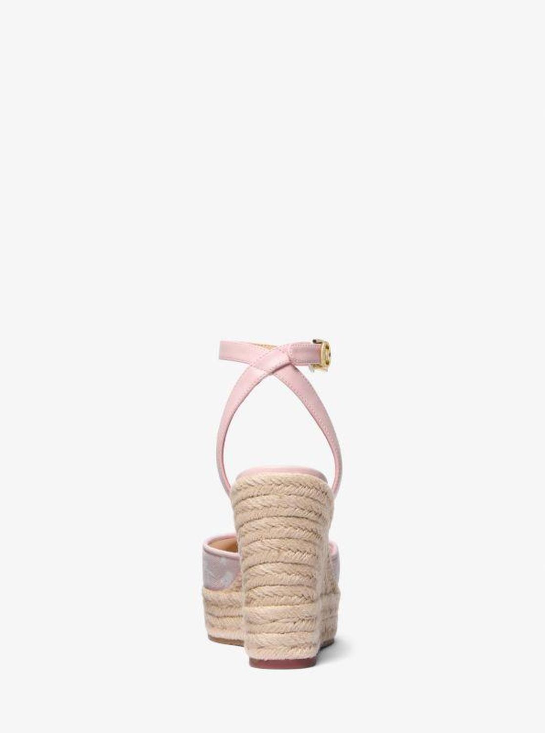 Larissa Logo Jacquard Espadrille Wedge