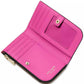 Devin Fall Poppies Embossed Saffiano Leather Small Slim Bifold Wallet
