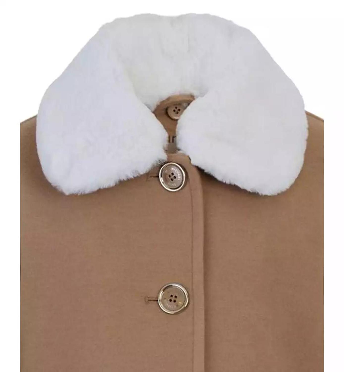 Big Girls Faux Wool Collar Jacket